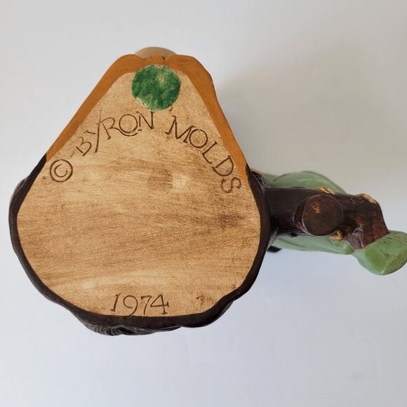 Vtg 1974 Byron Molds Pirate w/ Green Parrot Handle 70s Mug Stein - Picture 8 of 11